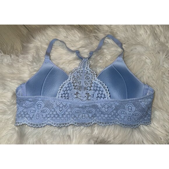 Maidenform 07112 One Fab Fit Extra Coverage Racerback Bra Front Close 36B Blue - Picture 4 of 6
